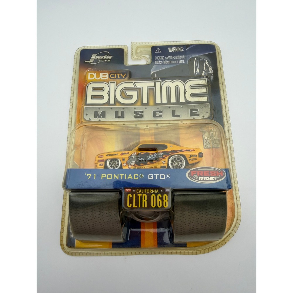 Jada Toys Dub City Bigtime Muscle 1971 Pontiac GTO Yellow 1/64 Diecast 12006